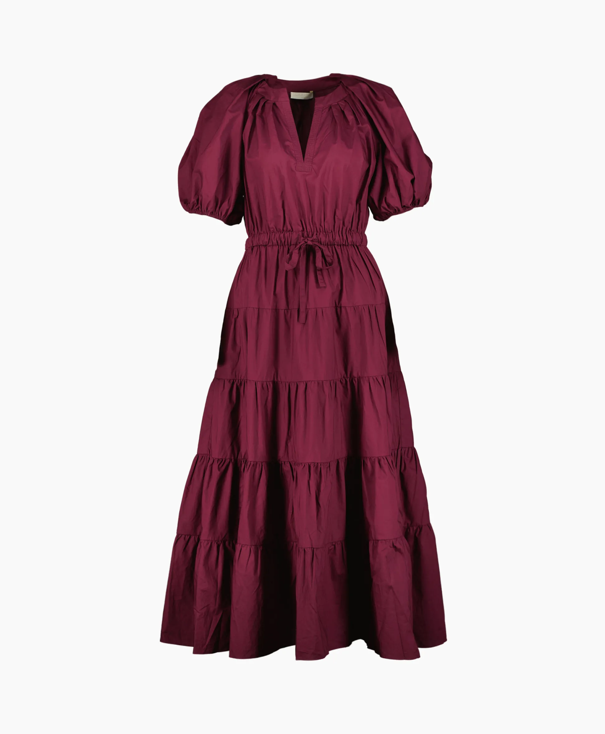 Ulla Johnson Midi Jurk Olina Bordeaux