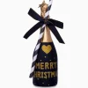 Vondels Vondels Kerstbal Champagne Fles Zwart