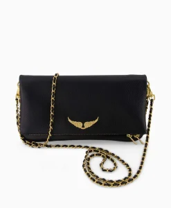 Zadig & Voltaire Crossbody Tas Rock Grained Leather Zwart