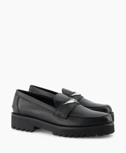 Zadig & Voltaire Loafer Joecassin Semy-Shiny Calfskin Zwart