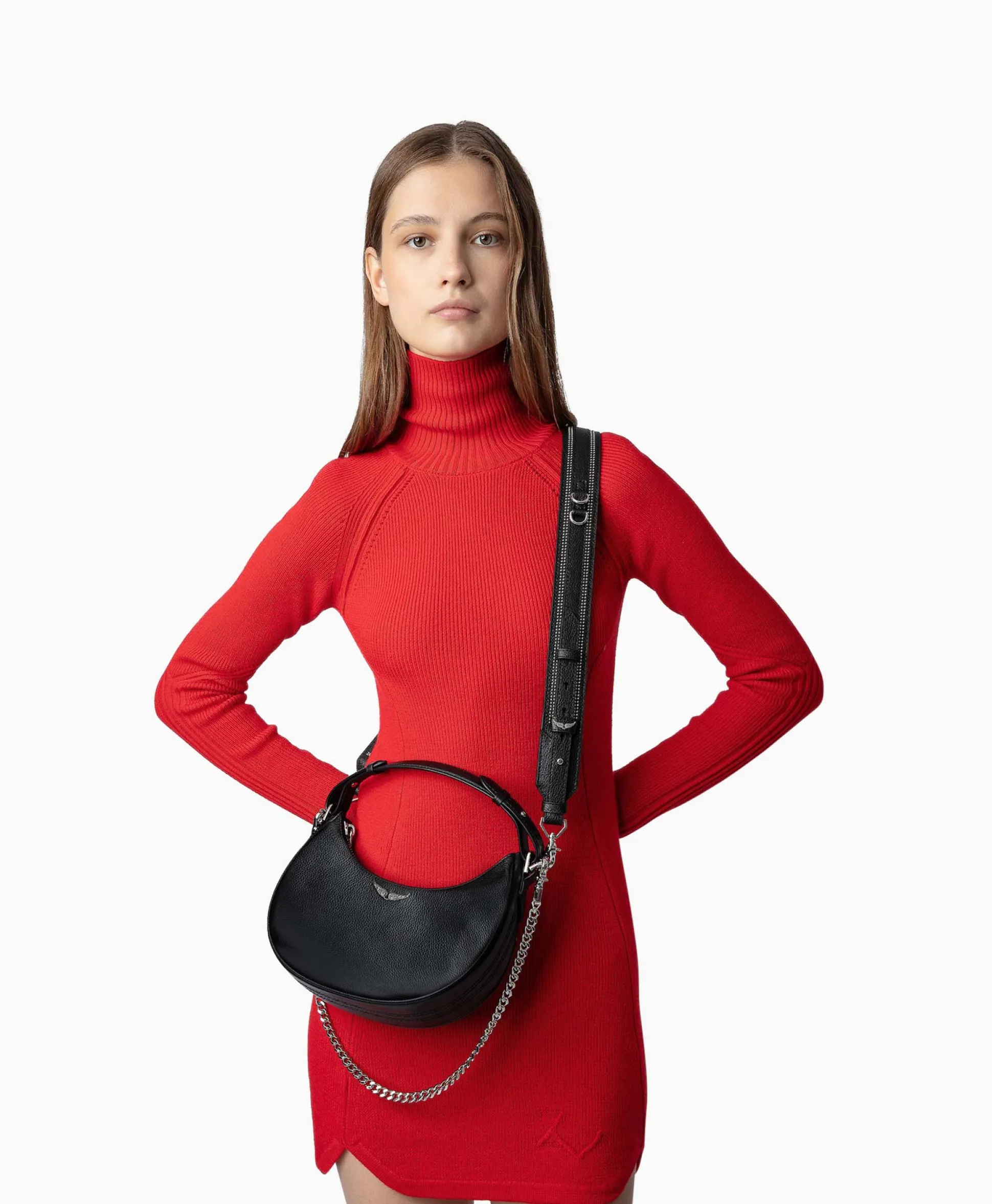 Zadig & Voltaire Riem Strap Adjustable Overstudded Zwart