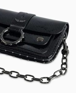 Zadig & Voltaire Schouder / Hand Tas Kate Wallet Glossy Wild Emboss Zwart