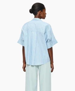 Zenggi Blouse Stripe Boxy Licht Groen