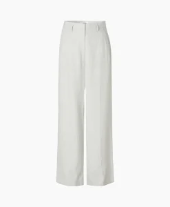 Zenggi Pantalon Melange Linnen Wide Leg Grijs