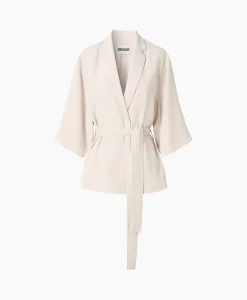 Zenggi Vest Japanse Crepe Kimono Off White